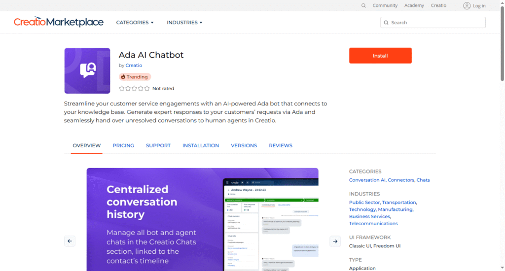 ada ai chat services